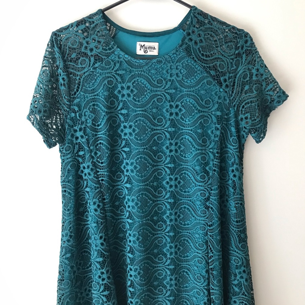 Show Me Your MuMu Lace Short Sleeved Mini Dress, EUC, Size Small - Picture 6 of 11